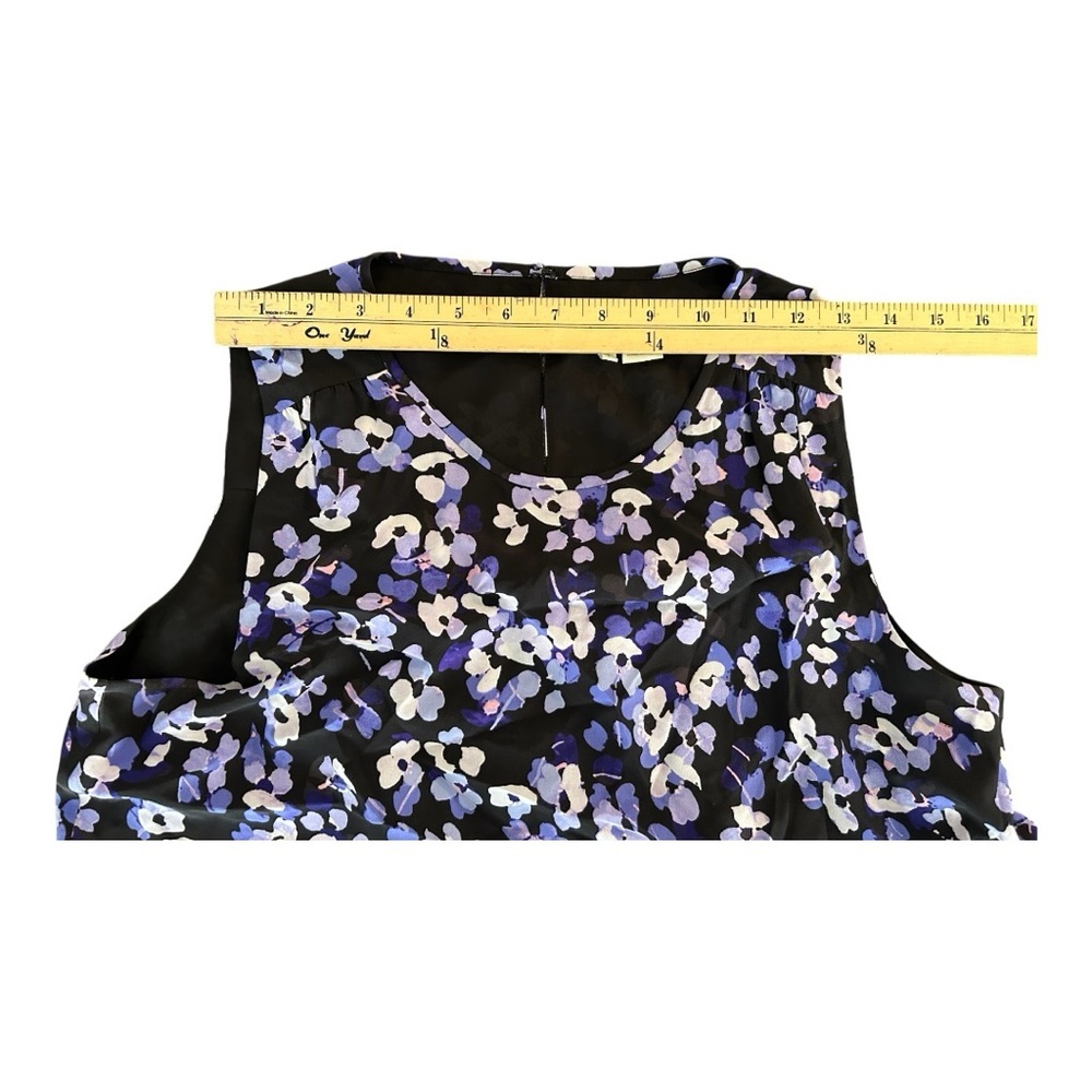 Kate Spade Floral Hydrangea Silk Double Layer Tank Size Large - Picture 4 of 9